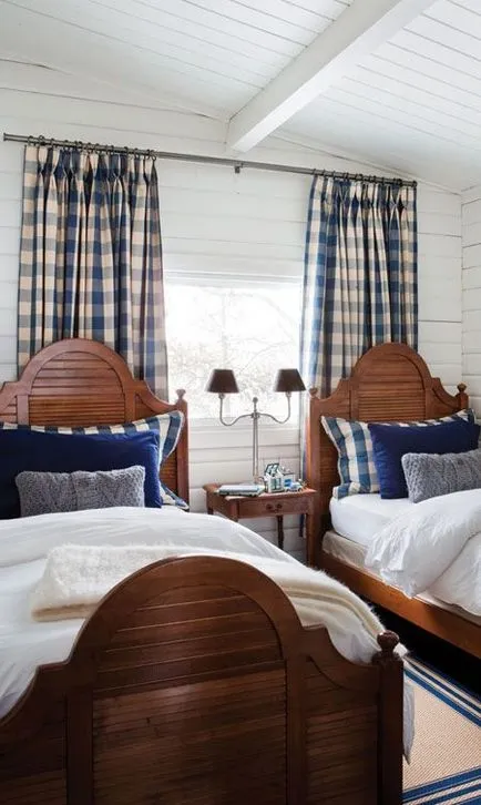 Очарователни спални с по две единични легла, интериор неща