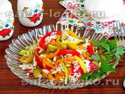 Зеленчукова салата с ориз, домати и чушки, рецепти