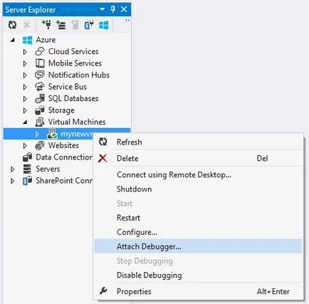 Hibakeresés a Cloud Service vagy virtuális gép égszínkék Visual Studio, microsoft docs