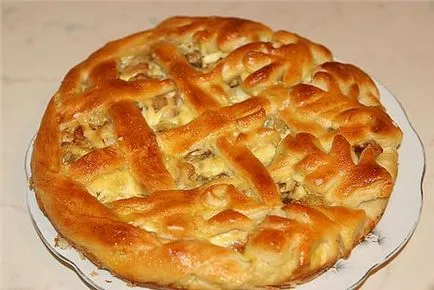 Pie csirkével és sajttal recept kovász