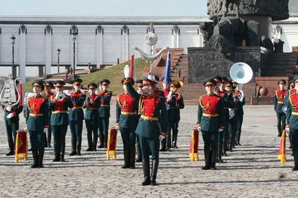 Díszőrség első cég és zenekarra, egyenruhák katonák PKK, amikor megszólalt a Kreml Moszkvában,