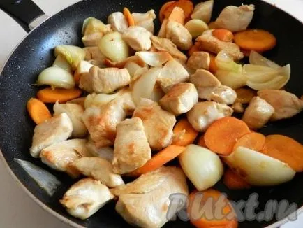 Яхния пиле - рецепта със снимки