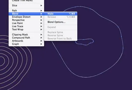 Döntetlen a topográfiai térkép Adobe Illustrator