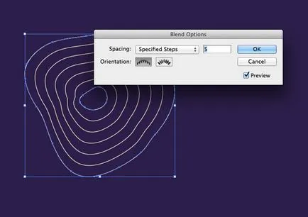 Döntetlen a topográfiai térkép Adobe Illustrator