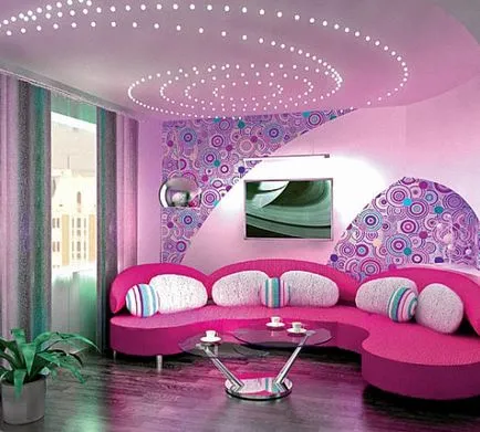 Pink Living Design deosebit de interior, portalul de construcție