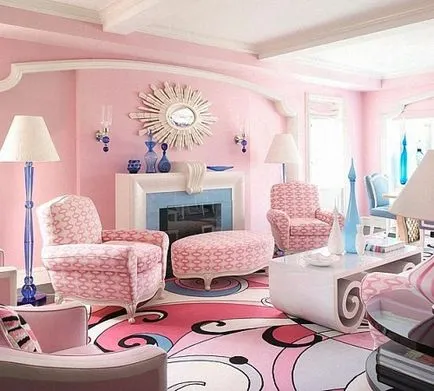 Pink Living Design deosebit de interior, portalul de construcție