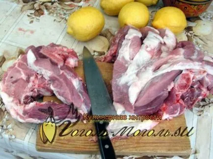 marinata de porc cu ceapa si lamaie - reteta cu fotografii