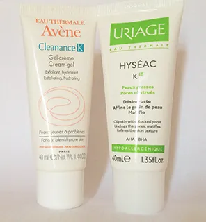 Аптеките кремове Uriage hyseac K18 и Avene cleanance к мазна кожа, бестселъри iherb