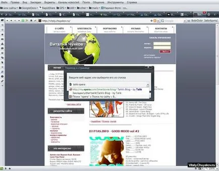 O căutare rapidă pe orice site prin intermediul unui browser de operă - Vitaly chuyakov și co