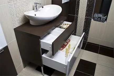 Belső kialakítása a fürdőszoba (fotó) elegáns megoldás
