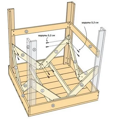 Дървена маса с ръцете си