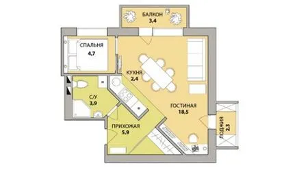 Дизайнът на тристайни апартаменти, опции
