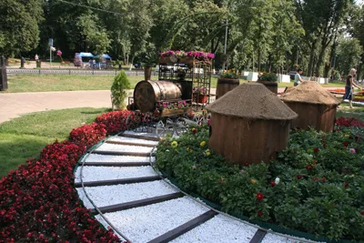 Festivalul de paturi de flori în Kuzminki