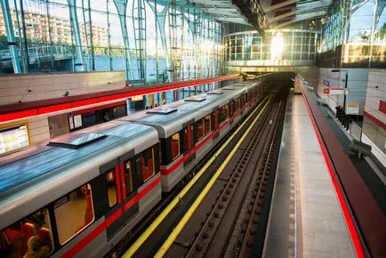 A főpályaudvar és a buszmegálló Prágában, hogy a szolgáltatás