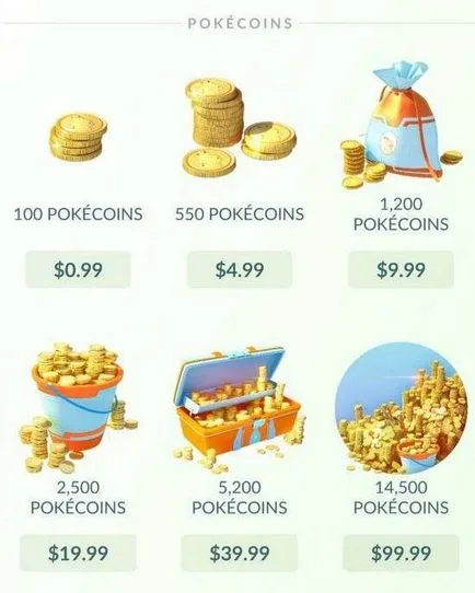 Hogyan készítsünk egy gyors profit pokemonety (pokécoins) a játékban Pokemon menni