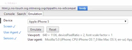 Cum se utilizează modul de emulare mobil în Chrome, programare web