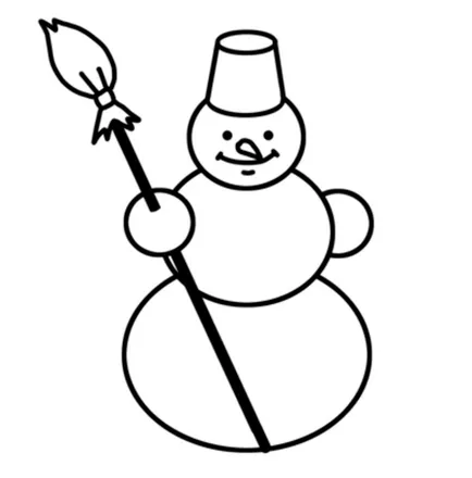 Cum de a desena un om de zăpadă cu o mătură (trage cu copii) - laborator de animație pentru toți