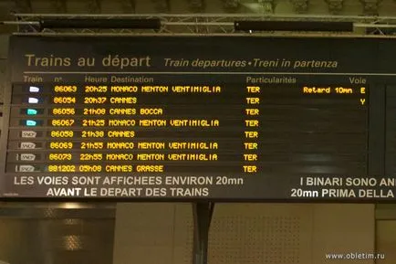 Hogyan lehet navigálni a vasútállomás Nice (szép ville)