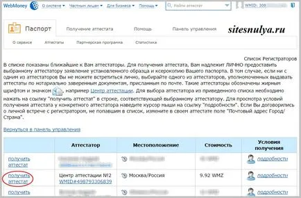 Cum se obține un certificat de WebMoney, site-ul de la zero