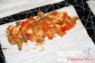 Enchilados în lipie cu carne de pui - gustos - este ușor! mame Acasă