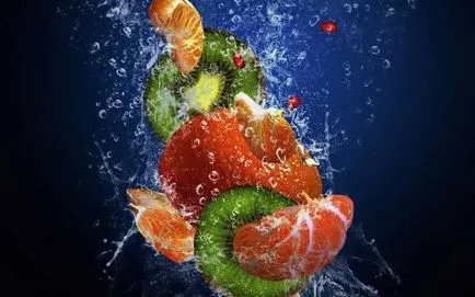 Hogyan lehet fényképezni a gyümölcsök vízben