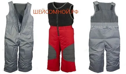 Как да шият панталони с пълнеж от полиестер, модел, snowsuit - вратовете с мен