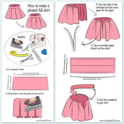Как да шият пола с плисета (полата - Tatyanka -), Queen