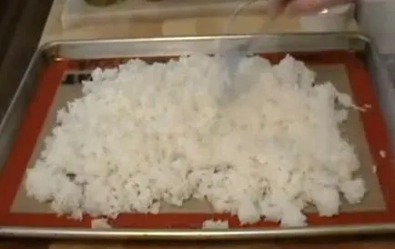 Főzni rendszeres rizs a tekercs és a sushi