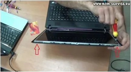 Hogyan helyett egy mátrix egy laptop lenovo G505, G500