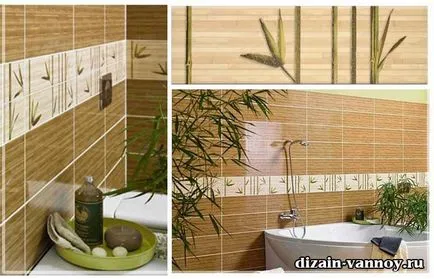 Керамични плочки за баня, бамбук, проектиране снимка