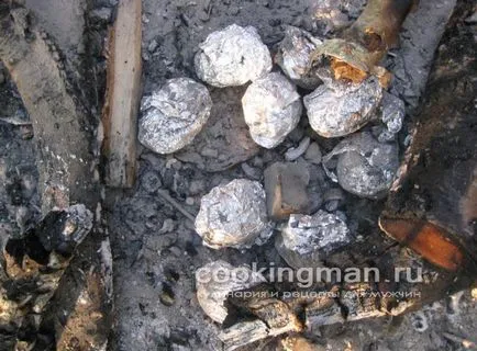 Burgonya sült fólia szalonnával - főzés a férfiak