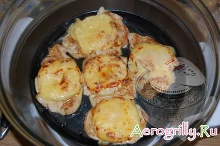 Пилешки гърди с ананас и сирене в Aerogrill
