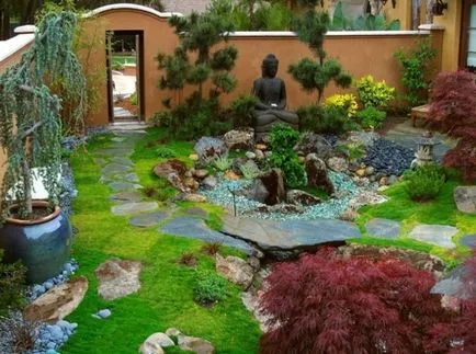 Озеленяване на двора на частна къща в стил решения