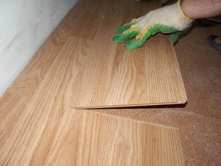 Laminált ecoflooring ország, villa, kefe fa, klasszikus, megnyitva a kéz -