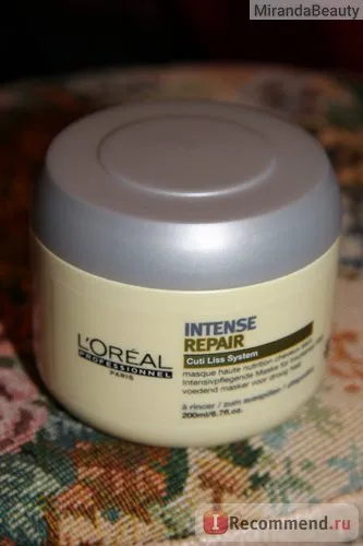Maszk haj L'Oréal intenzív javítás Loreal - «a legjobb maszk száraz haj! „A felhasználók véleménye