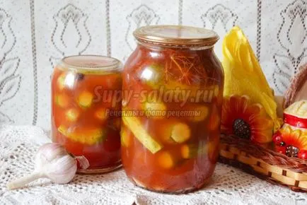 castraveti murati în pasta de tomate de iarnă