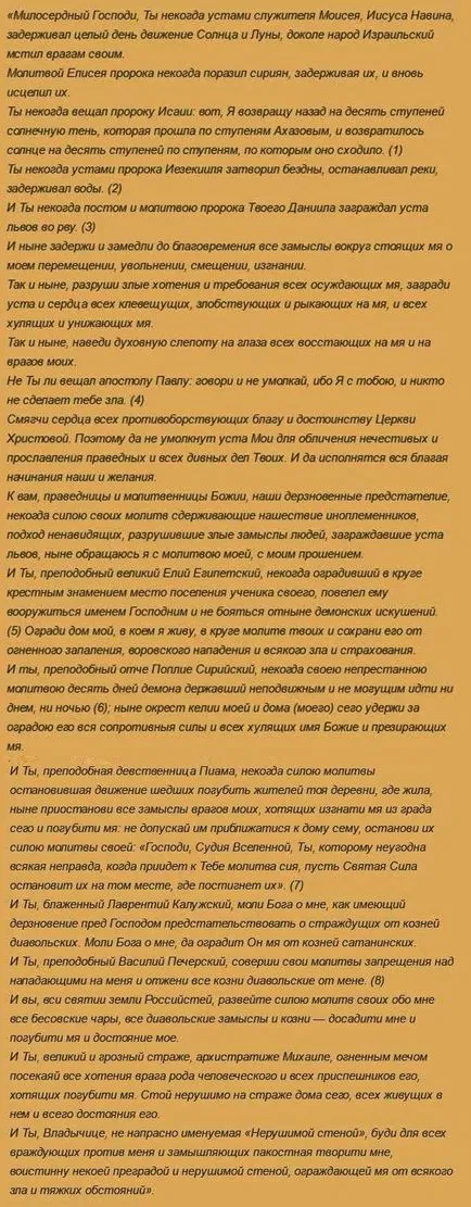 Молитва задържане старейшина Pansofiya Afonskogo sorokasilny талисман срещу злото, прочетете текста, да слушате