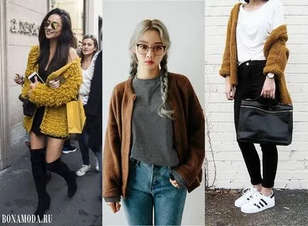 пуловери модни дамски и жилетки 2017-2018 - снимки, bonamoda