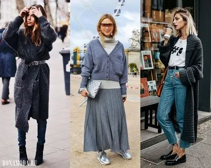 пуловери модни дамски и жилетки 2017-2018 - снимки, bonamoda