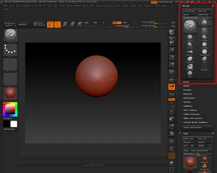 Beállítás ZBrush felület, soohar - órákat Photoshop 3D grafikák és fotók