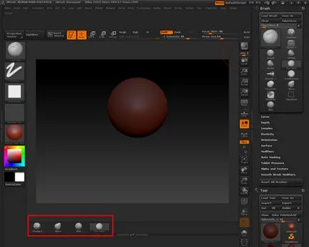 Beállítás ZBrush felület, soohar - órákat Photoshop 3D grafikák és fotók