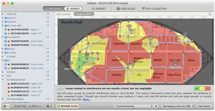 проблеми Определяне WiFi мрежа с помощта netspot - Научни изследвания за кандидатстване покритие