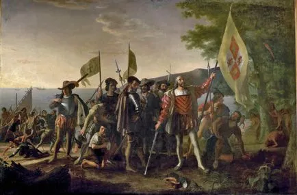 Amerika felfedezése Columbus, járni az utat kitaposott
