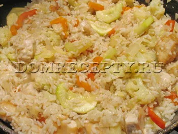 Паеля с пиле и зеленчуци - рецептата със снимка