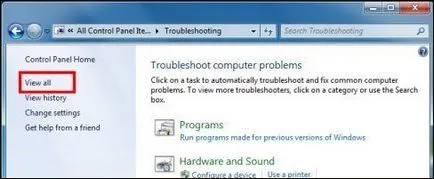 Pc hp - automatizált hibaelhárítási eszközök (Windows 7) Szolgáltató