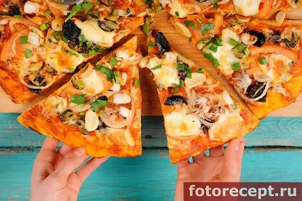 Pizza cu fructe de mare, retete simple,