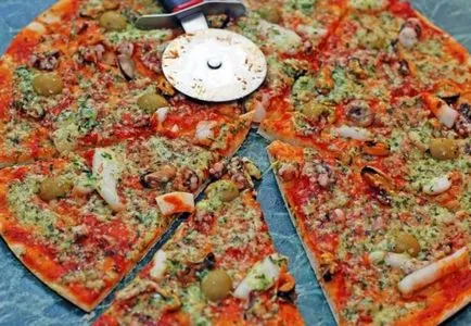 Pizza cu fructe de mare retete de casă cu pas cu pas fotografii