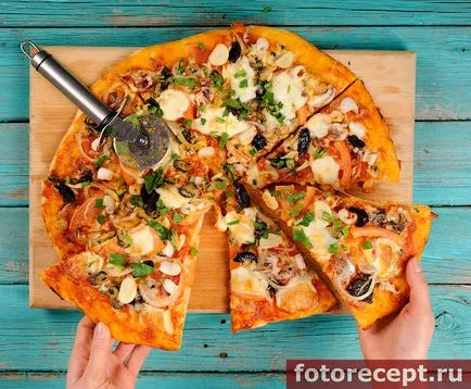 Pizza cu fructe de mare, retete simple,