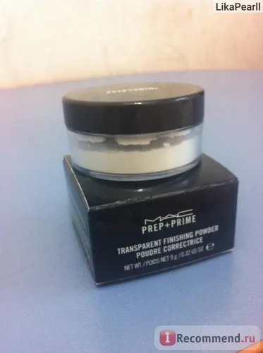 Loose Powder áttetsző mac prep prime átlátszó befejező port poudre correctrice -