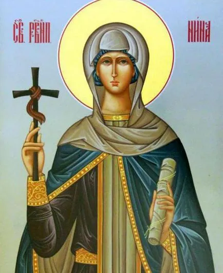 Egyenlő az apostolok Szent Nina, a operáló Grúzia ikon, az ima és a kolostor